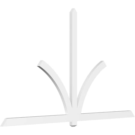 Ekena Millwork Redmond Architectural Grade PVC Gable Bracket, 108"W x 63"H x 2"D x 4"F, 14/12 Pitch GBP108X63X0204RED00